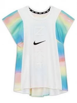 Image of Nike Older Girls Breathe Instacool Top - White/Black, Size XL, 13-15 Years, Women