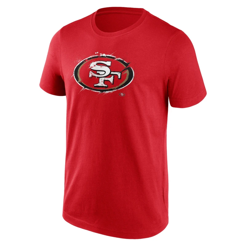 Image of NFL Splatter Tee Unisex Adults - Red Red L