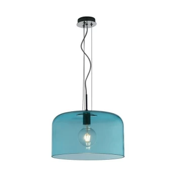 Image of Fan Europe Luce_Ambiente_Design - Glass Dome Ceiling Pendant, Blue, E27