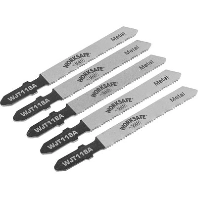 Image of Loops 5 PACK 55mm HSS Metal Jigsaw Blade - 21 TPI - Wavy Set Teeth - Metal Saw Blade Multi