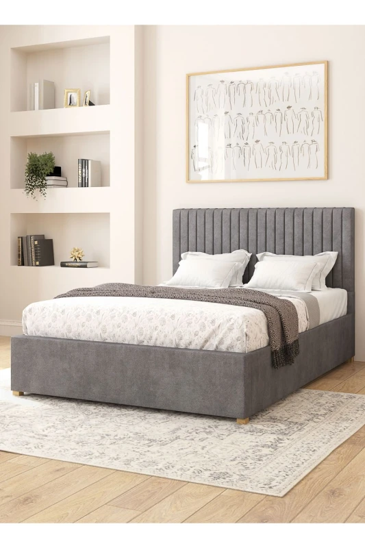 Image of Electronic Aspire Superking Velvet Adjustable Bed with Mattress - Steel