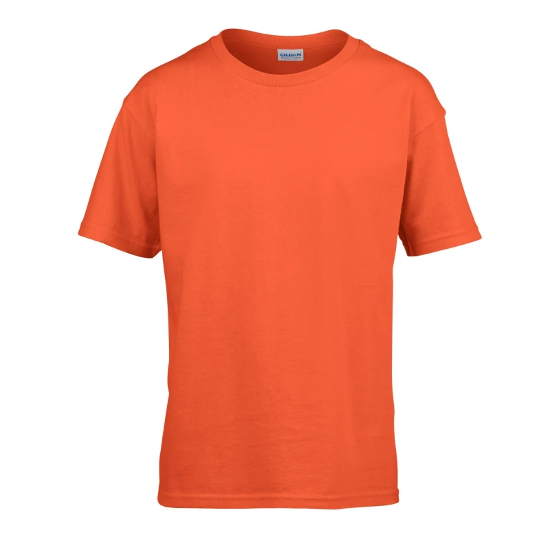Image of Gildan Childens SoftStyle Ringspun T-Shirt in Orange Size: 12-13 Years Orange Unisex 12-13 Years