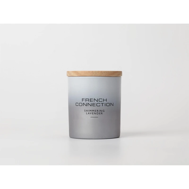 Image of French Connection French Connection Shimmering Lavender Candle Long-Lasting Luxury Scented Gift in Silver Size: Medium Silver Medium Unisex 50567916