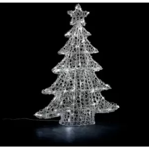 Image of The Winter Workshop - 100cm Spun Acrylic Christmas Tree Decoration - Cool White