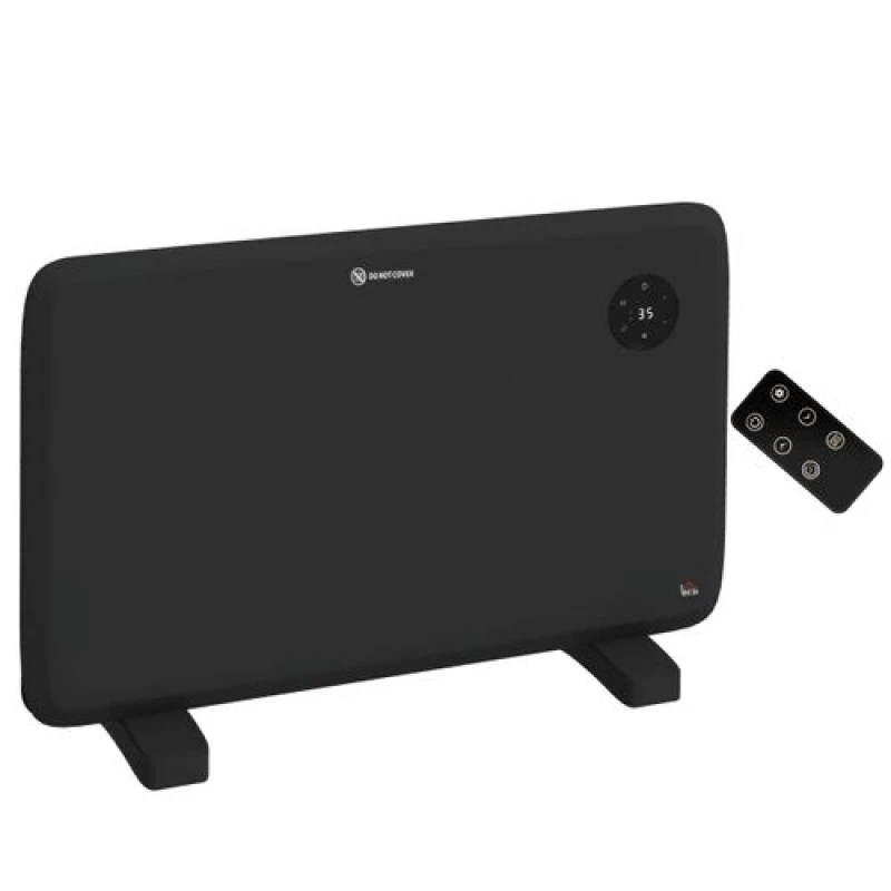 Image of HOMCOM HOMCOM Electric Convector Heater, Quiet Space Heater w/ LED Display, Black One Size Unisex 5056725592967