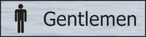 Image of Gentleman Sign S.Steel Effect S/A PVC