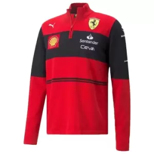 Image of 2022 Ferrari Team Half Zip Jumper (Red)