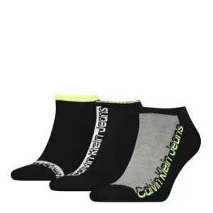 Image of Calvin Klein Klein Mens 3 Pack Ankle Socks - Black