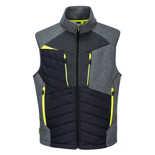 Image of Portwest DX4 Mens Hybrid Baffle Gilet DX470MGRXS Colour: Metal Grey
