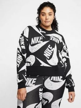 Image of Nike Nsw Icon Clash Sweatshirt (Curve) - Black