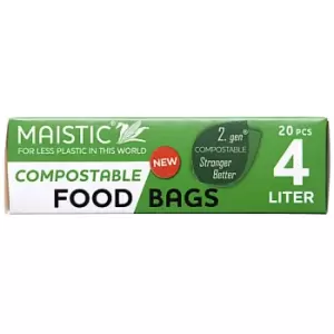 Image of Maistic 2.Gen Compostable Food Bag 4Ltr (20)