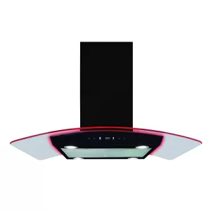 Image of CDA EKPK90SS 90cm Curved Glass Island Cooker Hood