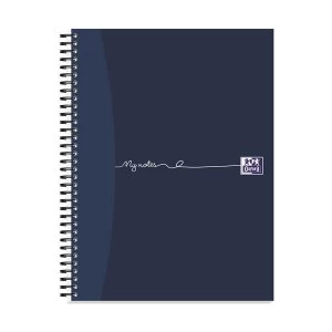 Image of Oxford My Notes A4 Notebook 160 Pages 90gsm Wirebound Card Cover Perforated Ruled Margin Black Pack of 3