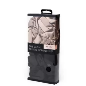 Image of Kitsch Satin Pillow Scrunchie - Black/Gold