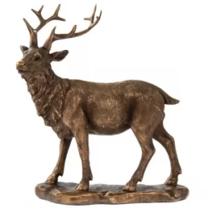 Image of Reflections Bronzed Stag Figurine By Lesser & Pavey