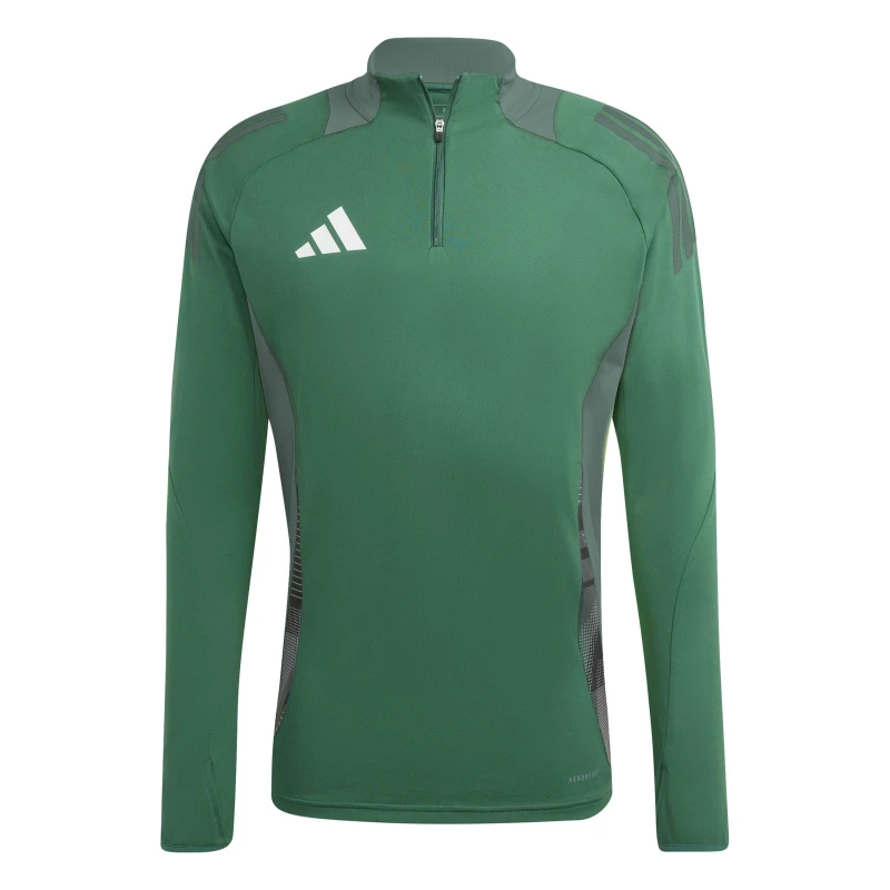 Image of adidas Mens Tiro24 C Quarter Zip Fleece Dark Green male XS