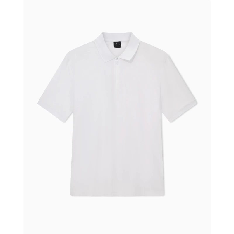 Image of Armani Exchange Mens Short Sleeve Polo Shirt White male M