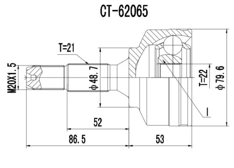 Image of PROCARO 77-CT-450 CV Joint Joint Kit,drive shaft (5)