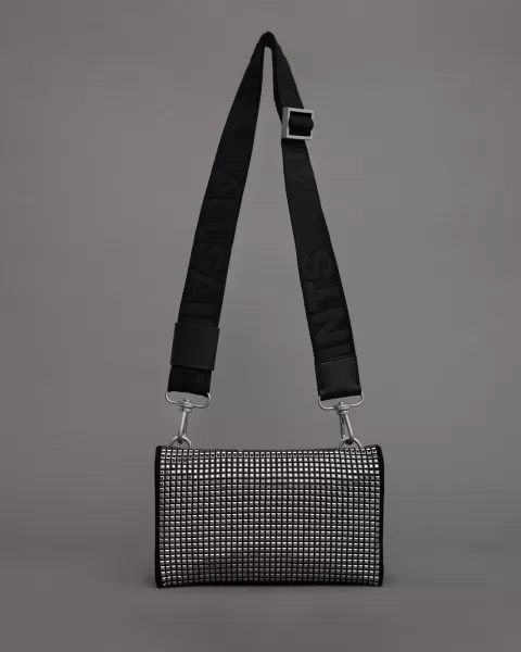 Image of AllSaints Ezra Pin Studded Crossbody Bag