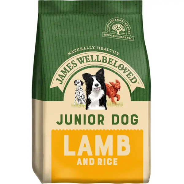 Image of James Wellbeloved Lamb and Rice Junior Dog Food 15kg