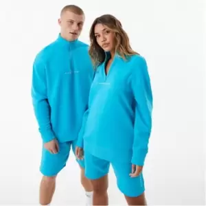 Image of Slazenger ft. Aitch Funnel Neck Quarter Zip - Blue