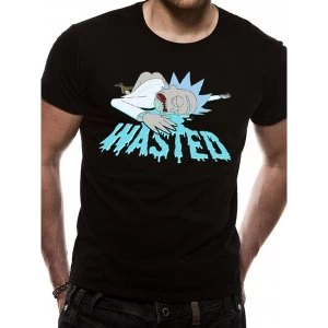 Image of Rick And Morty - Wasted Mens X-Large T-Shirt - Black