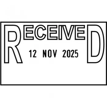 Image of Colop Printer 38 Self Inking Date and Message Stamp RECEIVED C133751RE