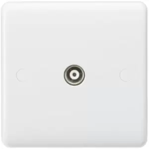 Image of MLA Knightsbridge Curved Edge Coax TV Outlet (Isolated) - CU0120