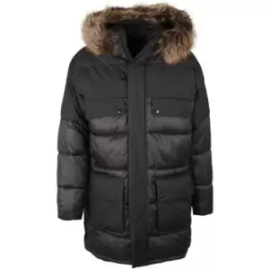Image of Barbour International Contrast Redford Parka Quilted Jacket - Black