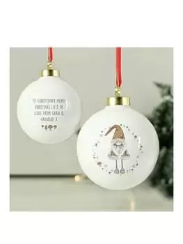 Image of The Personalised Memento Company Personalised Christmas Gonk Bauble