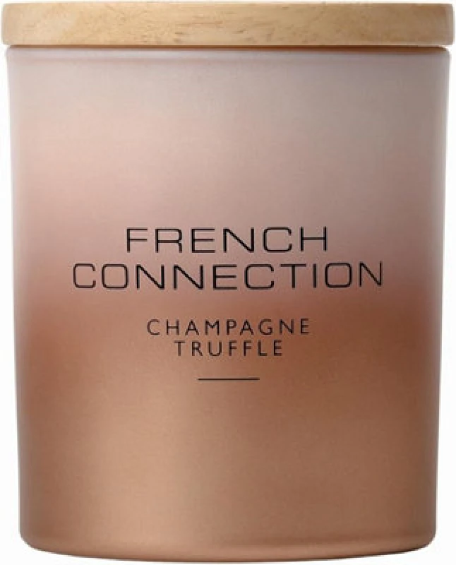 Image of French Connection French Connection Champagne Truffle Candle Long-Lasting Luxury Scented Gift in Gold Size: Medium Gold Medium Unisex 5056791600696