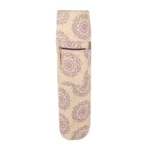 Image of Yoga-Mad Mandala Yoga Mat Bag (One Size) (Cream/Purple)