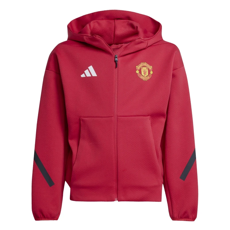 Image of adidas Manchester United Anthem Jacket 2025 2026 Juniors Red male 7-8 Years