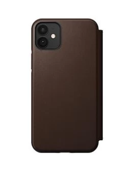 Image of Nomad Rugged Folio - Rustic Brown Leather Magsafe iPhone 12 12 Pro