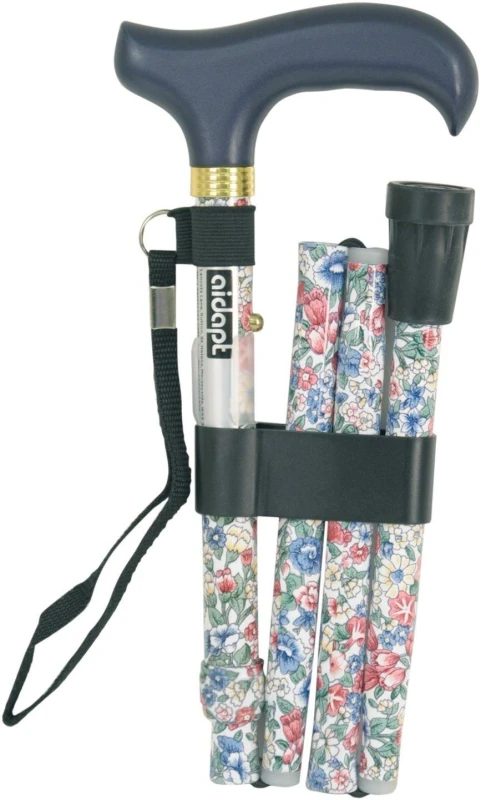 Image of Aidapt Deluxe Folding Walking Cane White White