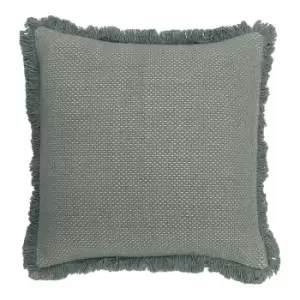 Image of Sienna Twill Woven Cushion Teal, Teal / 45 x 45cm / Polyester Filled