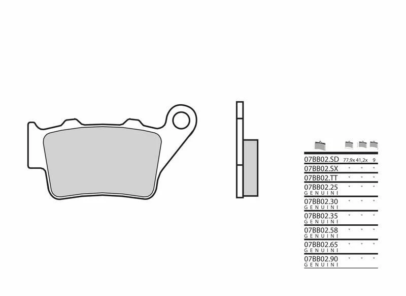 Image of Brembo S.p.A. Off-Road Sintered Metal Brake pads - 07BB02SX
