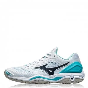 Image of Mizuno Wave Stealth V Ladies Netball Trainers - White