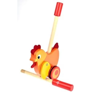 Image of Wooden Chick Push Along Toy