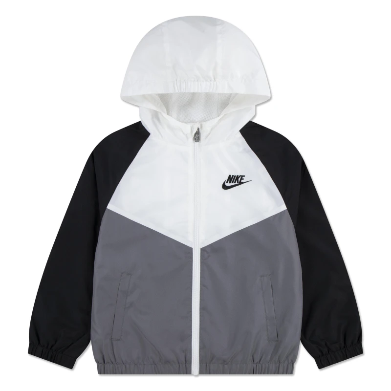Image of Nike Chevron WindJkt Blck/Wht/Grey unisex 2-3 Yrs