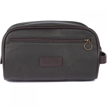 Image of Barbour Wax Washbag - Olive/Brwn OL71