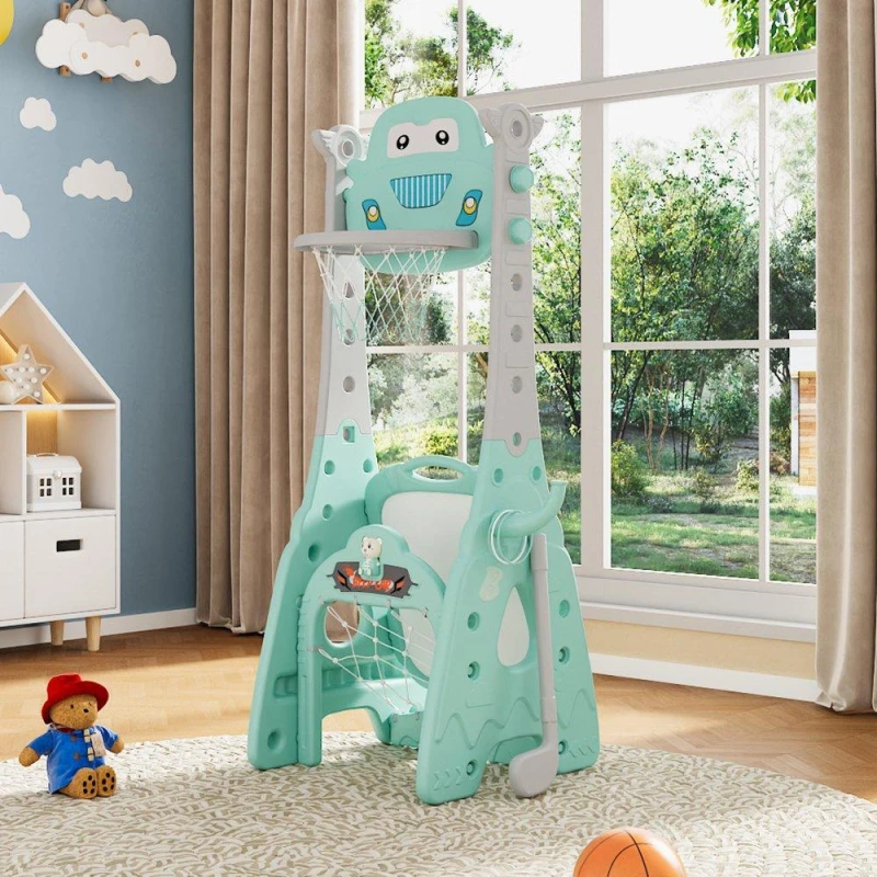 Image of KIDKID Basketball Stand Set with Drawing Board Green unisex One Size