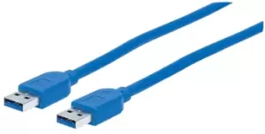 Image of Manhattan USB-A to USB-A Cable, 1.8m, Male to Male, 5 Gbps (USB...