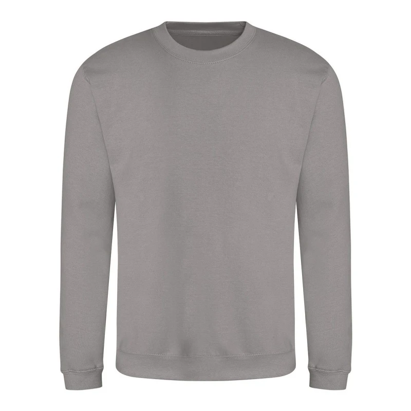 Image of AWDis AWDis Men Crew Neck Sweatshirt in Light Grey Size: Medium Light Grey M Male 5063693810740