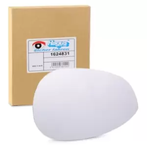 Image of VAN WEZEL Wing Mirror Glass * HAGUS * 1624831 Side Mirror Glass,Mirror Glass FIAT,ABARTH,GRANDE PUNTO (199),500 (312),PUNTO EVO (199),500 C (312)