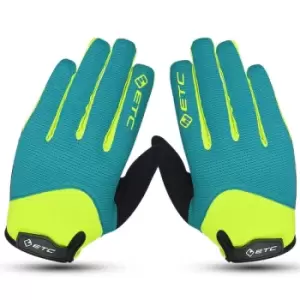 Image of ETC Peak MTB Gloves Black Green Yellow Medium