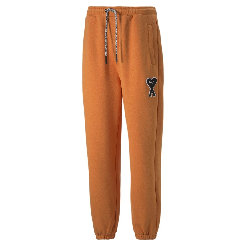Image of Puma Unisex Adults Closed Cuff Cotton Fleece Joggers Jaffa Orange unisex M