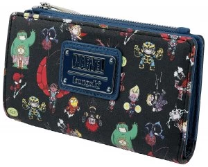 Image of Marvel Loungefly - Marvel Characters (Chibi Design) Wallet multicolour