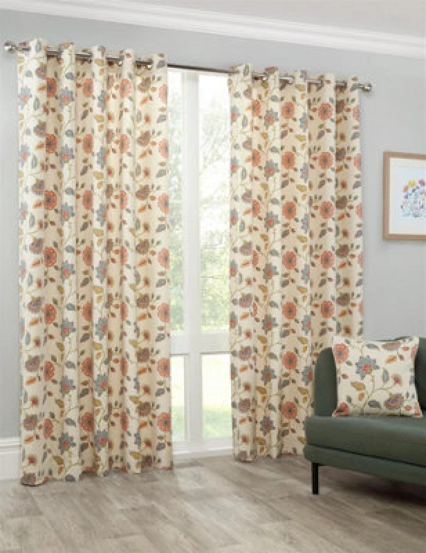 Image of Sundour Shelley Ready Made Eyelet Curtains Multi