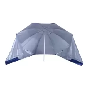 Image of Outsunny 2 in 1 Beach Parasol Canopy (base not included) - Blue